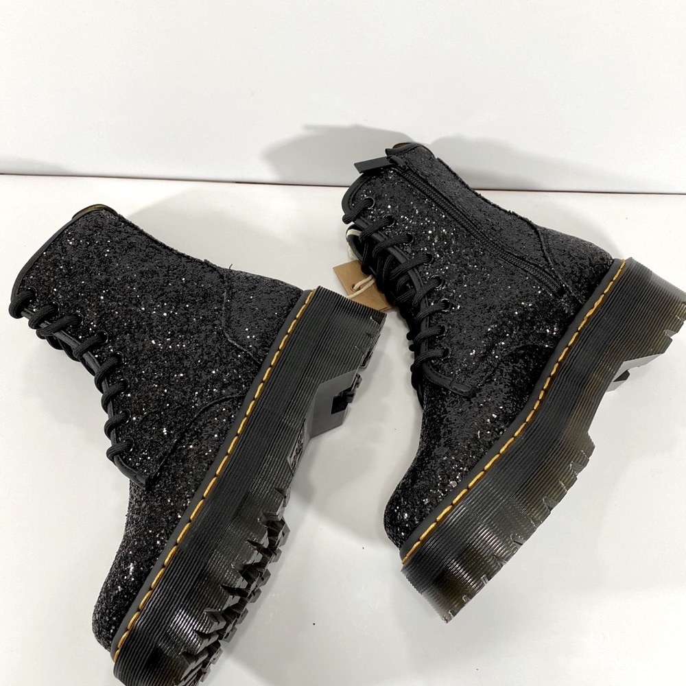 NEW DR MARTENS RARE JADON GLITTER PLATFORM BOOTS - Picture 13 of 16